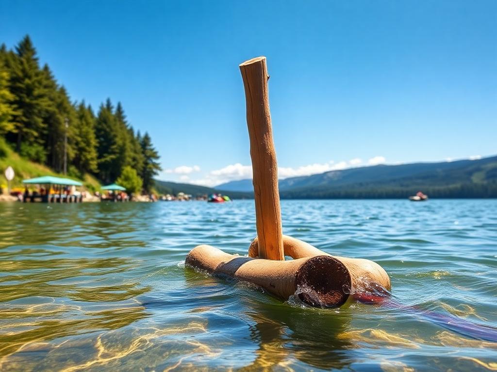 bois flotté sur du sable